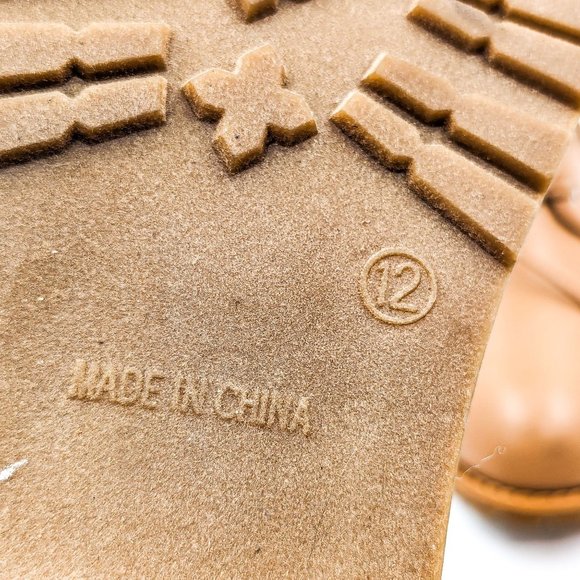 Journee Collection Women Tru Comfort Beige Vegan Leather Combat Boots size 12 - Picture 5 of 12